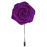 Bassin and Brown Rose Purple Jacket Lapel Pin - 4cm Diameter