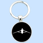 Bassin and Brown Rower Keyring - Black and White