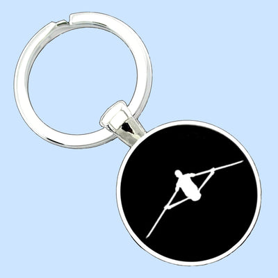 Bassin and Brown Rower Keyring - Black and White