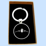 Bassin and Brown Rower Keyring - Black and White