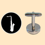Bassin And Brown Saxophone Cufflinks - Black And White