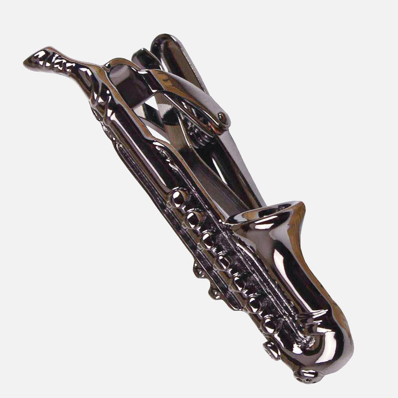 Bassin And Brown Saxophone Tie Bar - Gunmetal Black