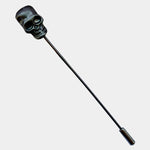 Bassin and Brown Skull Jacket Lapel Pin - Gunmetal Black