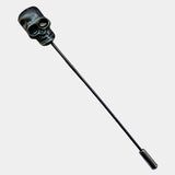 Bassin and Brown Skull Jacket Lapel Pin - Gunmetal Black