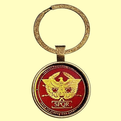 Bassin and Brown  SPQR - The Senate and People of Rome Keyring - Wine and Gold