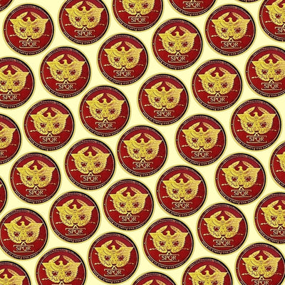 Bassin and Brown  SPQR - The Senate and People of Rome Keyring - Wine and Gold