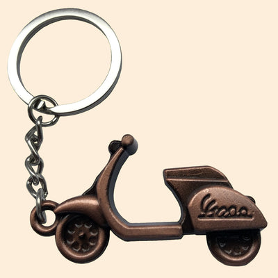 Bassin and Brown Scooter Keyring -  Antique Bronze