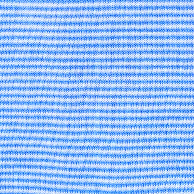 Bassin And Brown Thin Stripe Cotton Socks - Light Blue and White