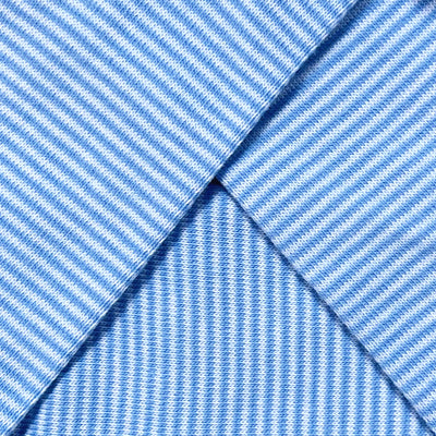 Bassin And Brown Thin Stripe Cotton Socks - Light Blue and White