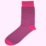 Bassin And Brown Narrow Stripe Cotton Socks - Pink and Blue