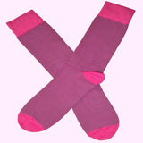Bassin And Brown Narrow Stripe Cotton Socks - Pink and Blue