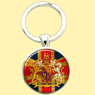 Bassin And Brown Vintage British Union Jack Flag Keyring- Red, White and Blue