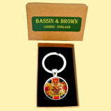 Bassin And Brown Vintage British Union Jack Flag Keyring- Red, White and Blue