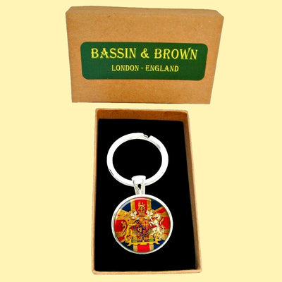 Bassin And Brown Vintage British Union Jack Flag Keyring- Red, White and Blue