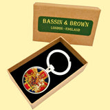 Bassin And Brown Vintage British Union Jack Flag Keyring- Red, White and Blue