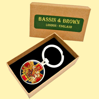 Bassin And Brown Vintage British Union Jack Flag Keyring- Red, White and Blue
