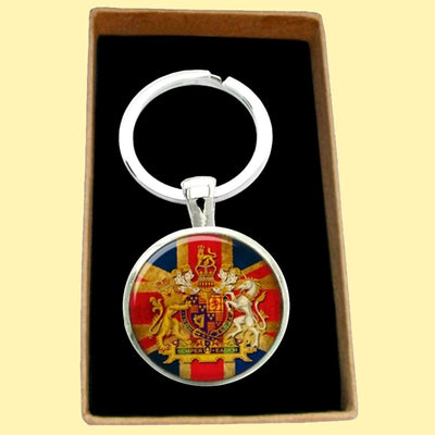 Bassin And Brown Vintage British Union Jack Flag Keyring- Red, White and Blue