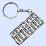 Bassin and Brown Silver Abacus Keyring