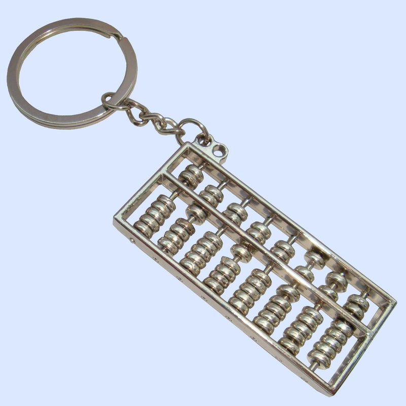 Bassin and Brown Silver Abacus Keyring