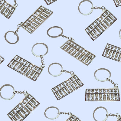 Bassin and Brown Silver Abacus Keyring