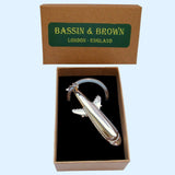 Bassin and Brown - Airplane Keyring - Silver