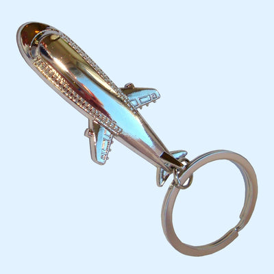 Bassin and Brown - Airplane Keyring - Silver