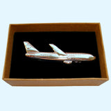 Bassin and Brown Airplane Tie Bar - Silver