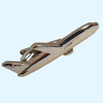 Bassin and Brown Airplane Tie Bar - Silver