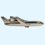 Bassin and Brown Airplane Tie Bar - Silver
