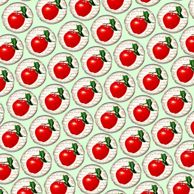 Bassin and Brown Apple Fruit Cufflinks - Red, White and Green