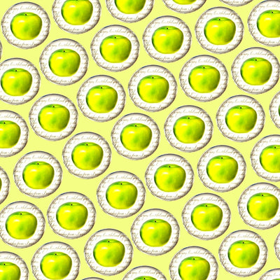 Bassin and Brown Apple Fruit Cufflinks - Green and White