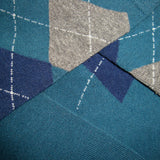 Bassin and Brown Teal, Blue and Grey Argyle Cotton Socks -