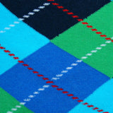 Bassin and Brown Argyle Socks - Blue, Green, Turquoise and Navy