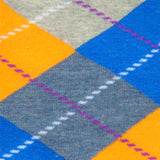 Bassin and Brown Argyle Men's Socks - Grey, Blue and Yellow