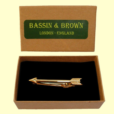 Bassin and Brown - Arrow Tie Bar-  Gold