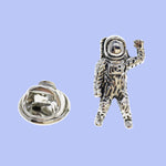 Bassin and Brown Astronaut Lapel Pin  - Silver