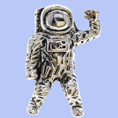 Bassin and Brown Astronaut Lapel Pin  - Silver