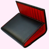 Bassin and Brown Trifold 10 Card Slot Wallet - Black and Red