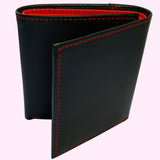 Bassin and Brown Trifold 10 Card Slot Wallet - Black and Red