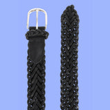Bassin and Brown Black Plaited Leather Belt