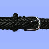 Bassin and Brown Black Plaited Leather Belt