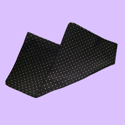 Bassin and Brown Black Ground with White Spot Pocket Square