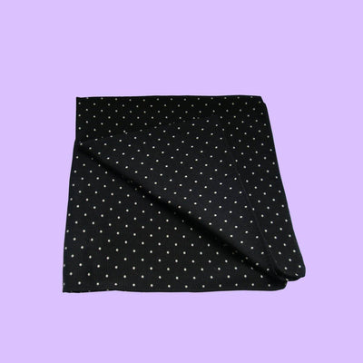 Bassin and Brown Black Ground with White Spot Pocket Square
