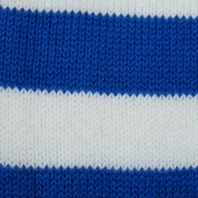 Bassin and Brown Hooped Stripe Cotton Socks - Blue and White