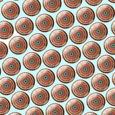 Bassin and Brown Bohemian Swirl Cufflinks -Wine.Green.Yellow.Blue