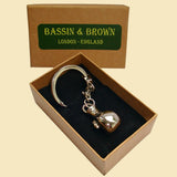 Bassin and Brown - Boxing Glove Keyring - Silver