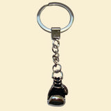 Bassin and Brown Boxing Glove Keyring - Silver