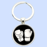 Bassin and Brown - Boxing Gloves Keyring - Black and White
