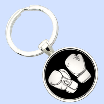 Bassin and Brown - Boxing Gloves Keyring - Black and White