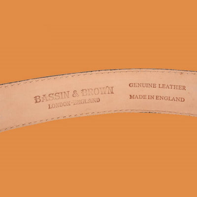 Bassin and Brown - Brown Leather Belt - Contrast Stitching